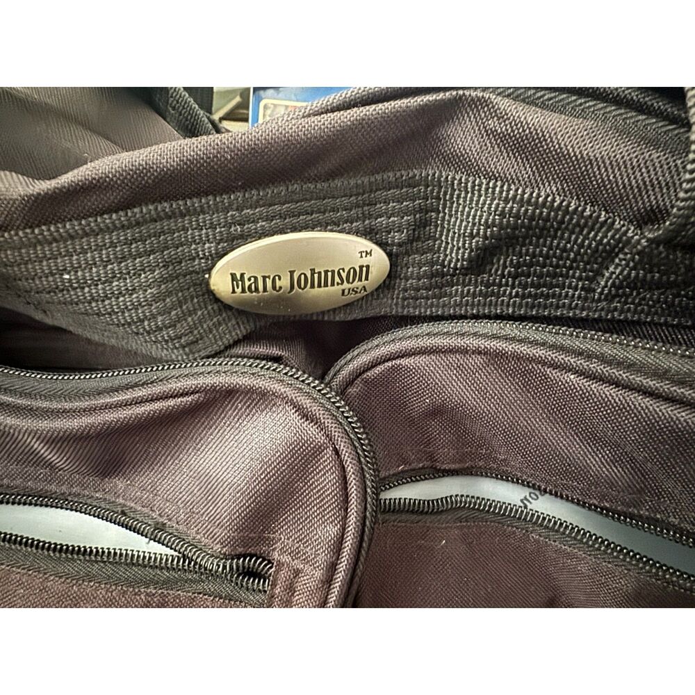 Marc Johnson Black Overnight Luggage Duffle Bag - Picture 3 of 4